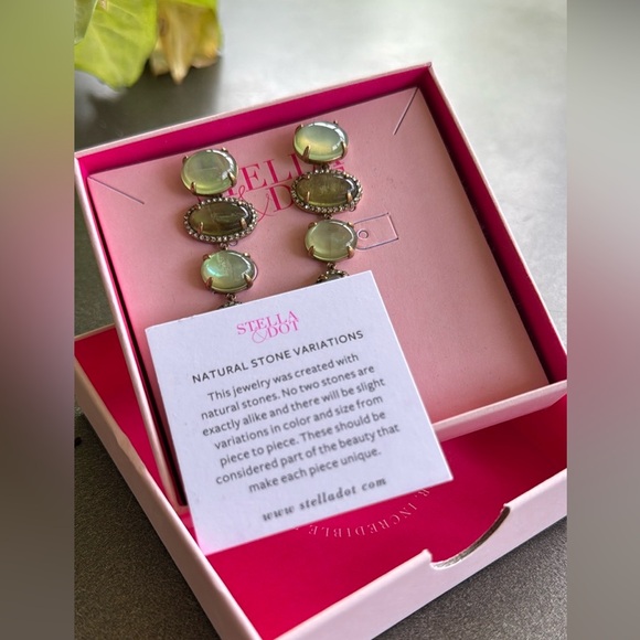 Stone Linear Earrings - Picture 7 of 8